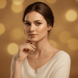 Moissanite Flower Pendant - Reymey