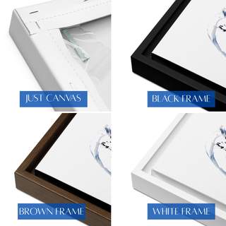 Eye of the Storm | Abstract Canvas Wall Art in Blue– Ready to Hang – Framed or Unframed – Modern Home Décor