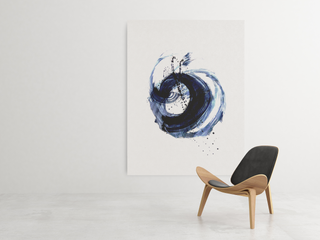 Eye of the Storm | Abstract Canvas Wall Art in Blue– Ready to Hang – Framed or Unframed – Modern Home Décor