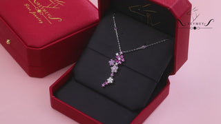 reymey ruby floral necklace