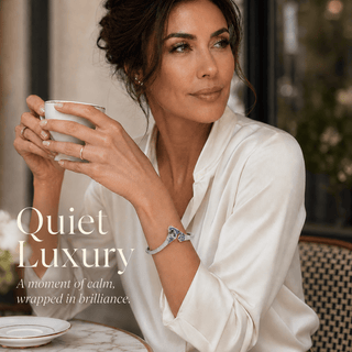 Moissanite, Lab - Grown Emerald & Sapphire Open Pavé Bangle - Reymey